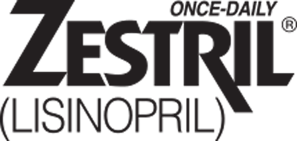 Logo for once-a day blood pressure medication Zestril